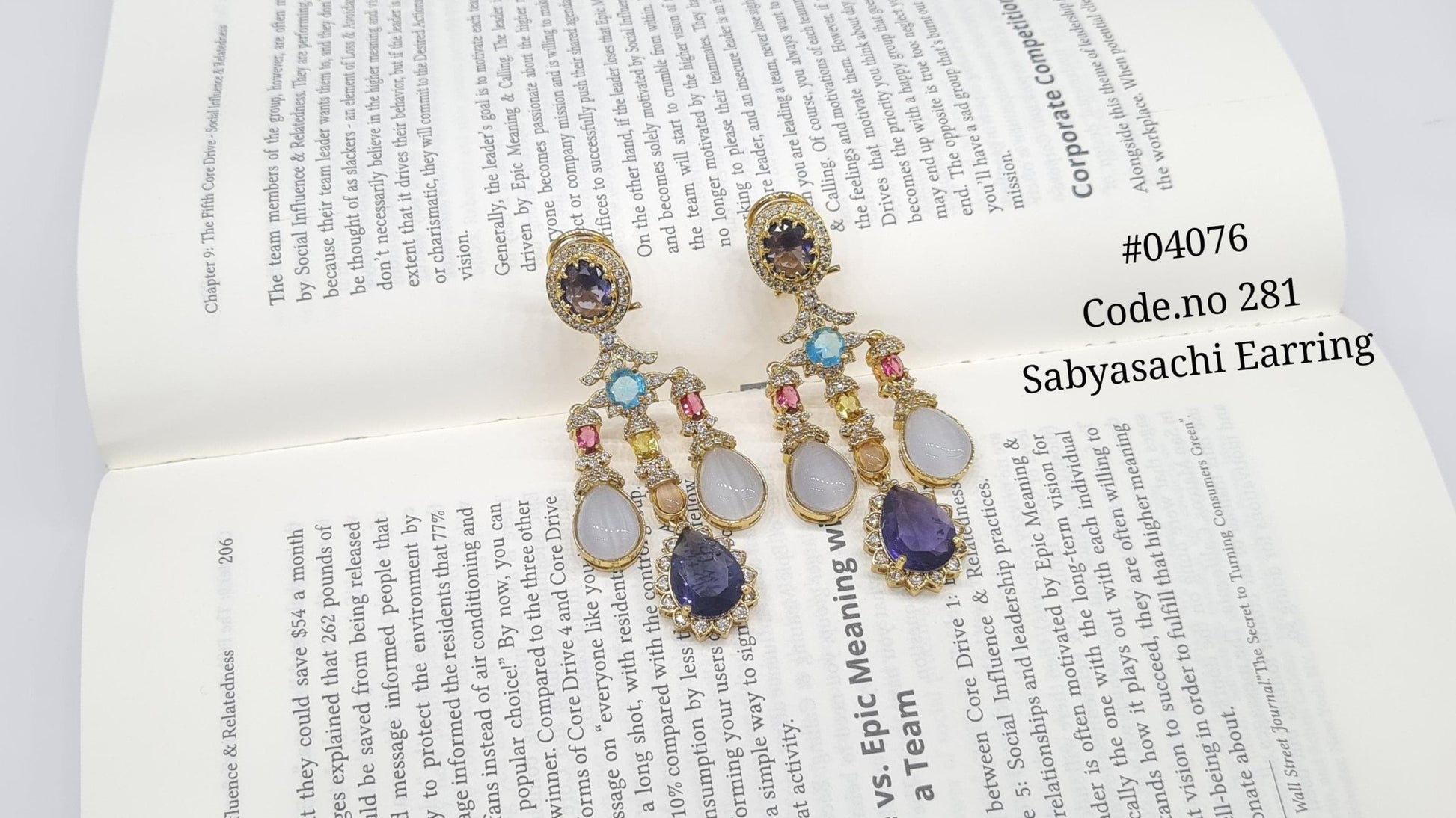 Sabyasachi Earrings 04076 - KRISHNA'S SWETA JEWELLERY