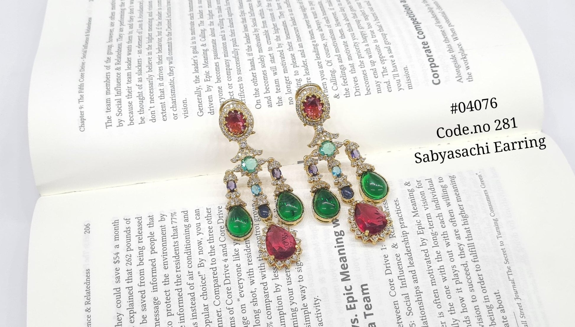 Sabyasachi Earrings 04076 - KRISHNA'S SWETA JEWELLERY