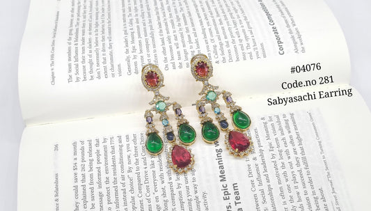 Sabyasachi Earrings 04076 - KRISHNA'S SWETA JEWELLERY