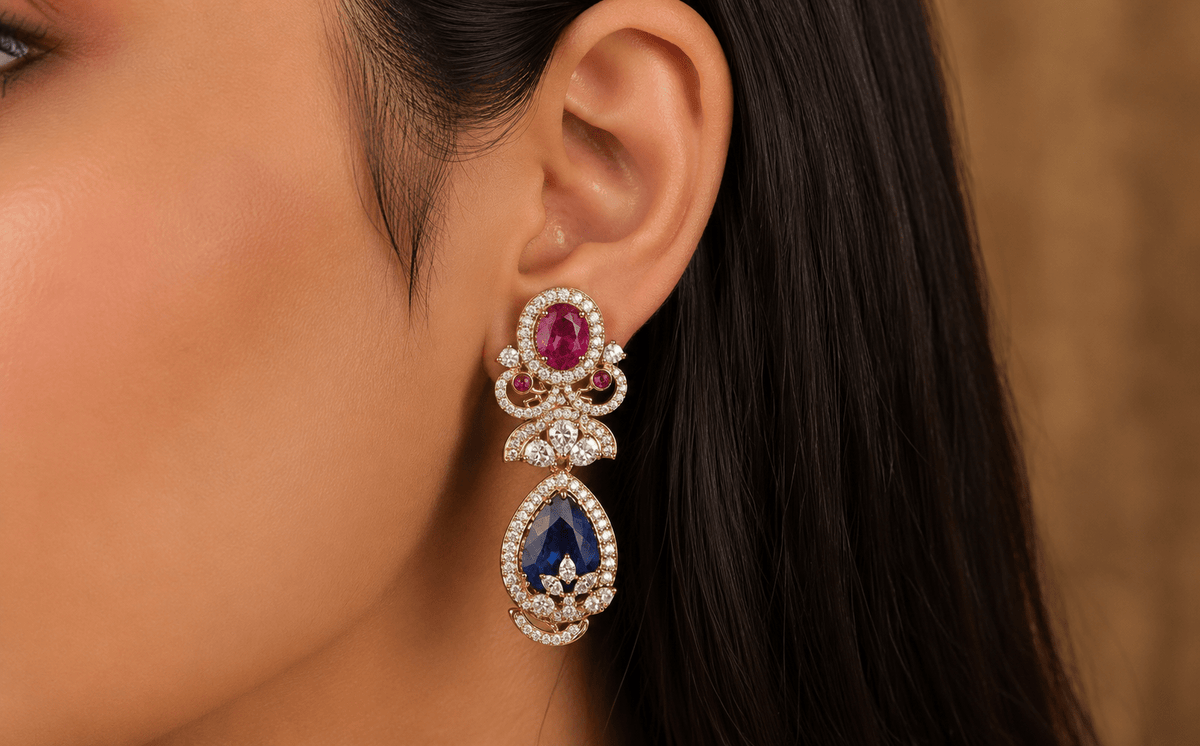 Sabyasachi Earrings 08737 - KRISHNA'S SWETA JEWELLERY