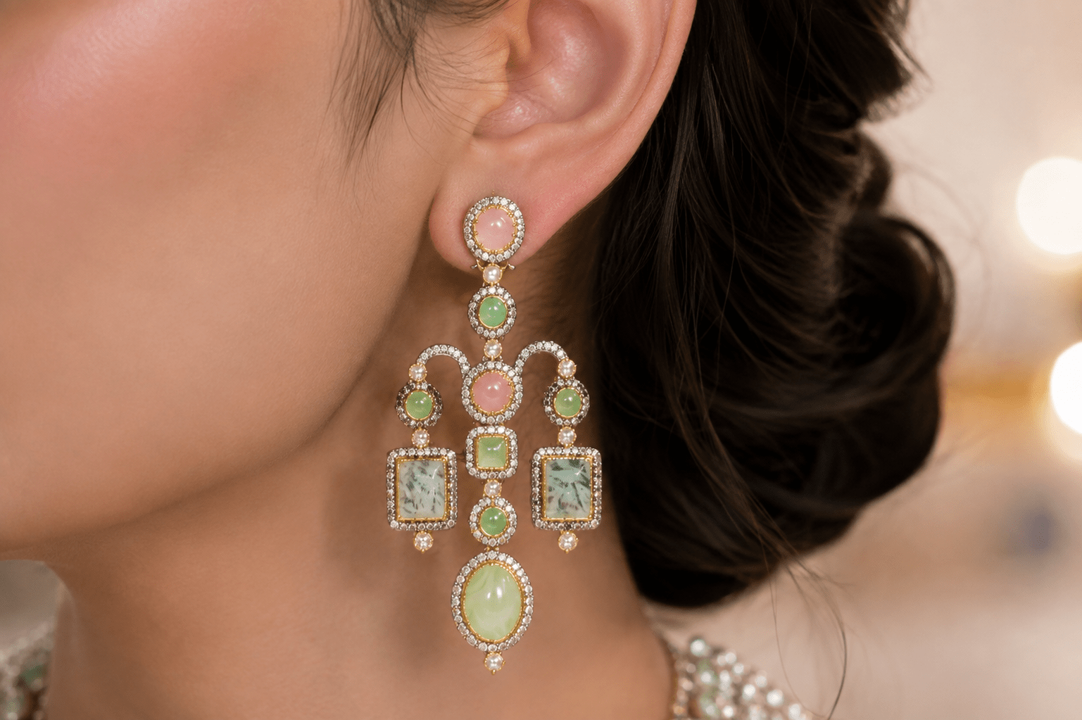 Sabyasachi Earrings 09290 - KRISHNA'S SWETA JEWELLERY