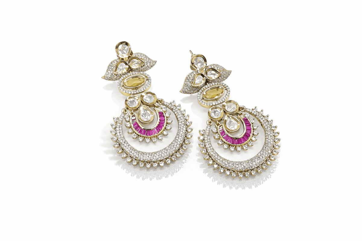 Sabyasachi Earrings 09291 - KRISHNA'S SWETA JEWELLERY