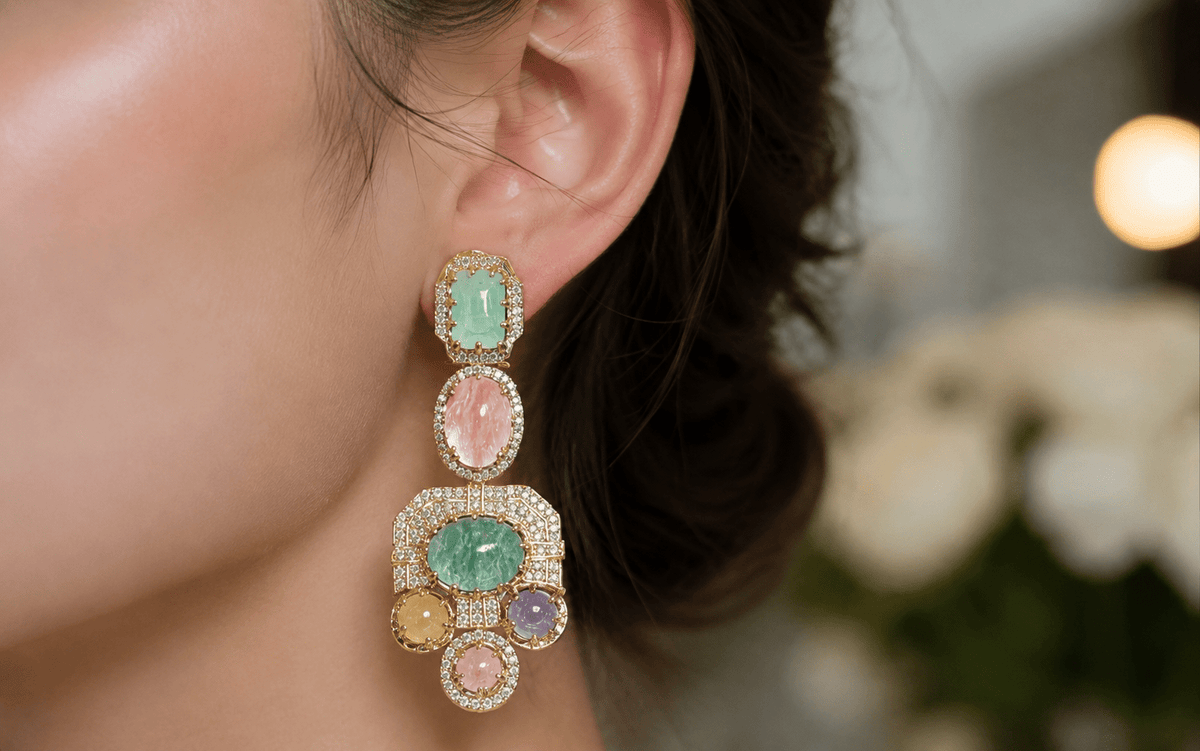 Sabyasachi Earrings 09292 - KRISHNA'S SWETA JEWELLERY