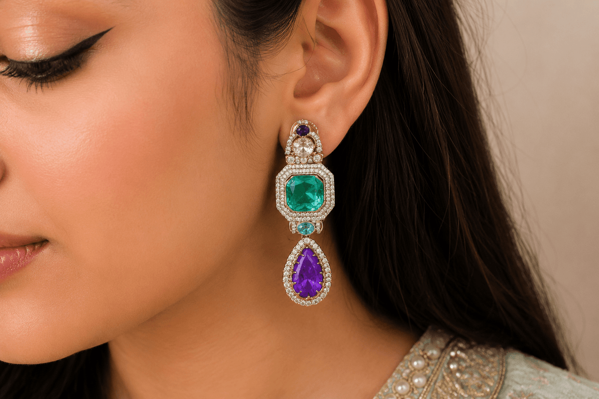 Sabyasachi Earrings 09298 - KRISHNA'S SWETA JEWELLERY