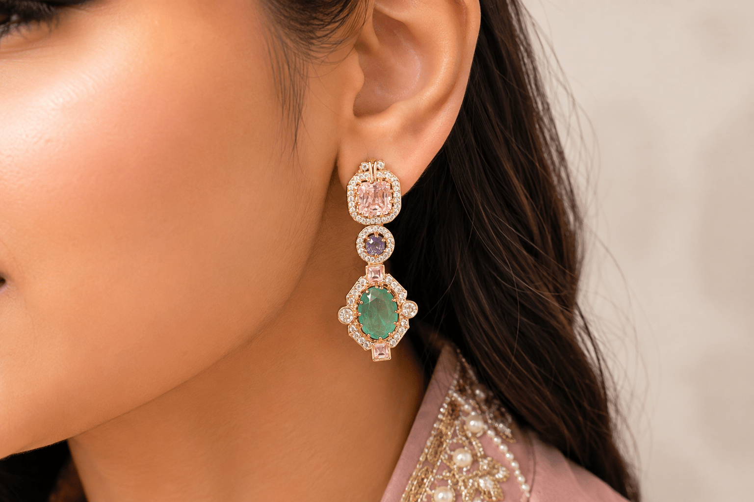 Sabyasachi Earrings 09399 - KRISHNA'S SWETA JEWELLERY