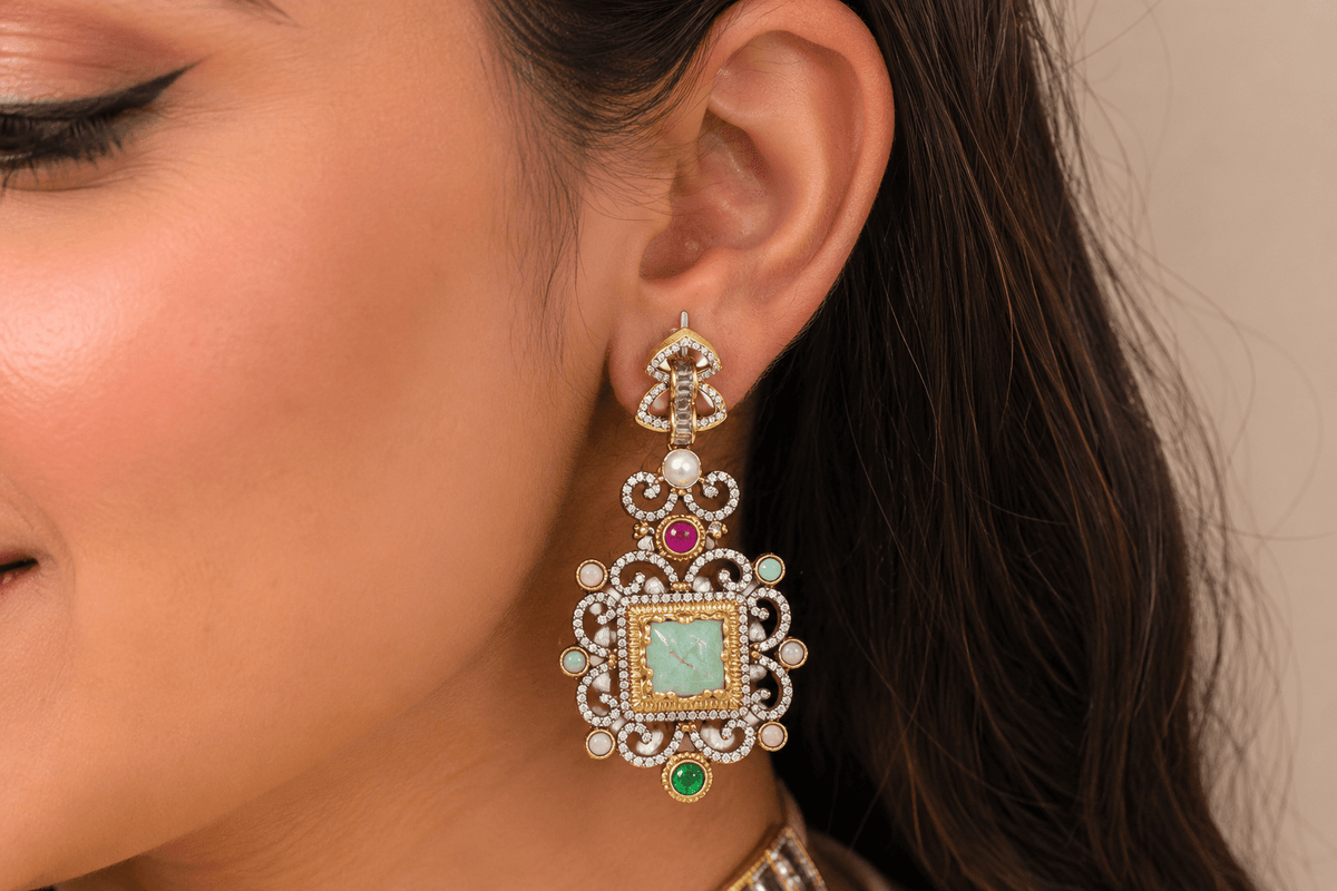 Sabyasachi Earrings 09400 - KRISHNA'S SWETA JEWELLERY