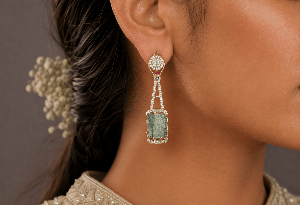 Sabyasachi Earrings 09403 - KRISHNA'S SWETA JEWELLERY