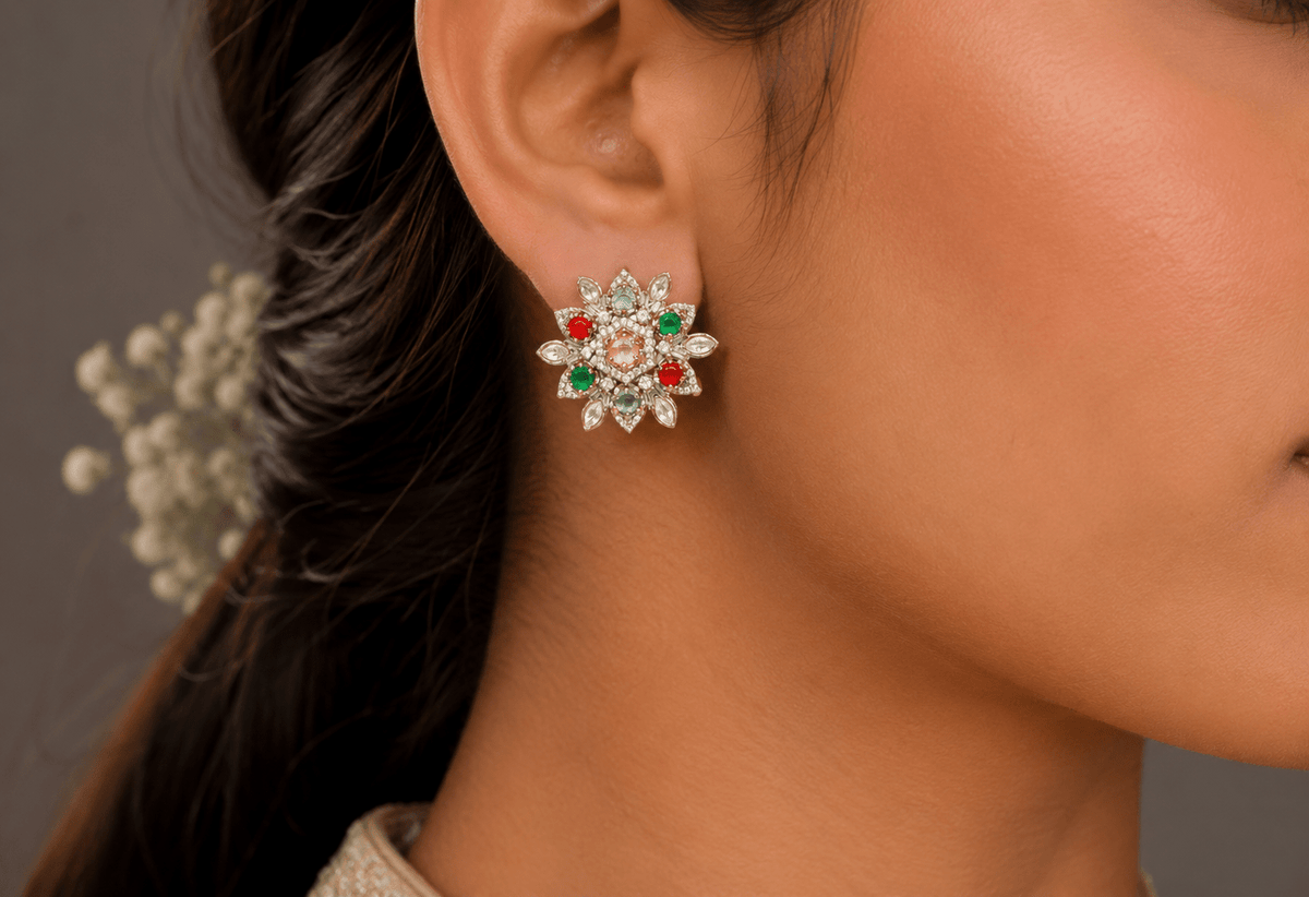 Sabyasachi Earrings 09406 - KRISHNA'S SWETA JEWELLERY