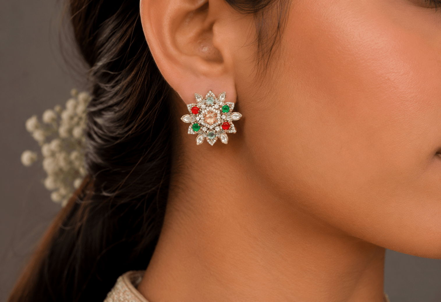 Sabyasachi Earrings 09406 - KRISHNA'S SWETA JEWELLERY