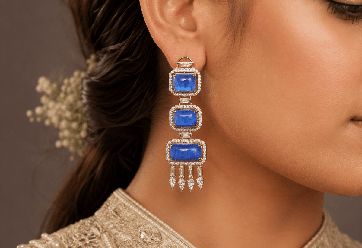 Sabyasachi Earrings 09407 - KRISHNA'S SWETA JEWELLERY