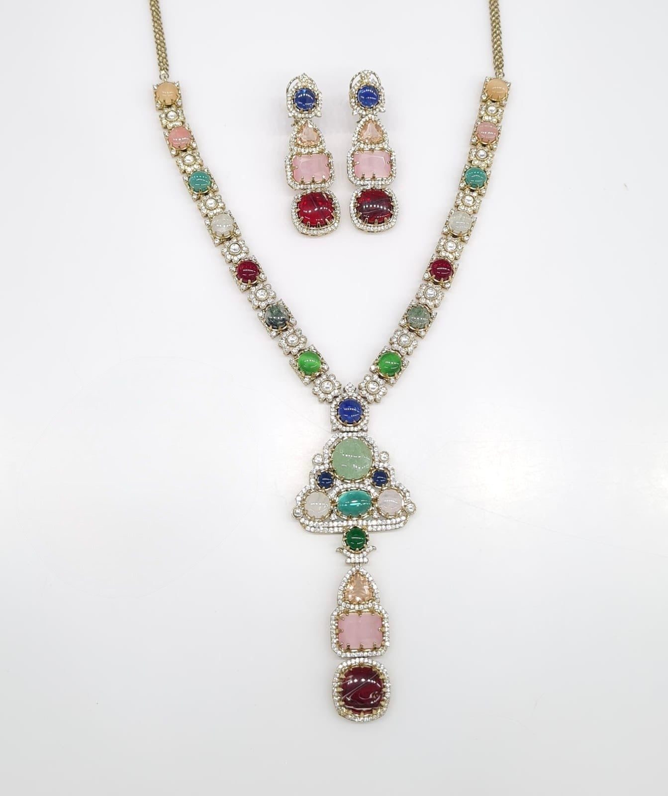 Sabyasachi Long 08442 - KRISHNA'S SWETA JEWELLERY