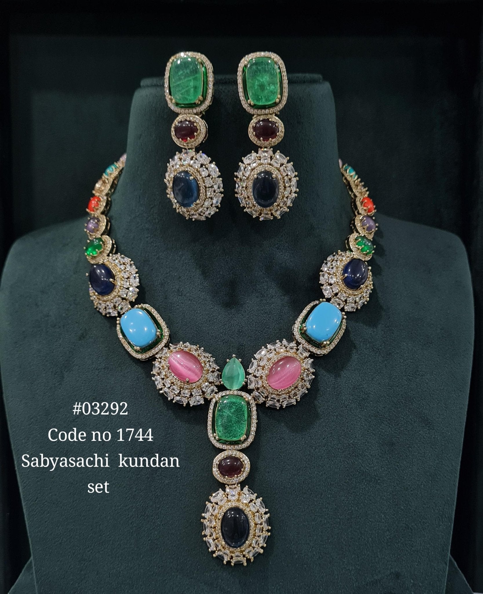 Sabyasachi Necklace 03292 - KRISHNA'S SWETA JEWELLERY
