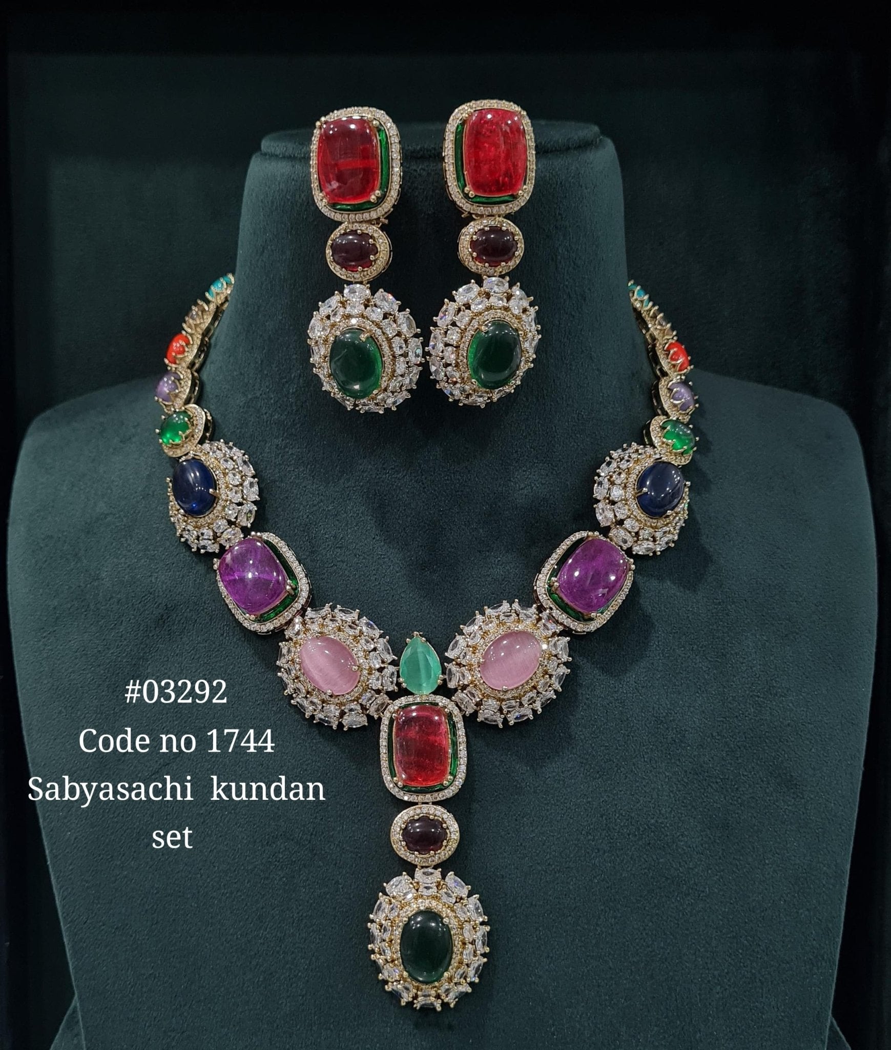Sabyasachi Necklace 03292 - KRISHNA'S SWETA JEWELLERY