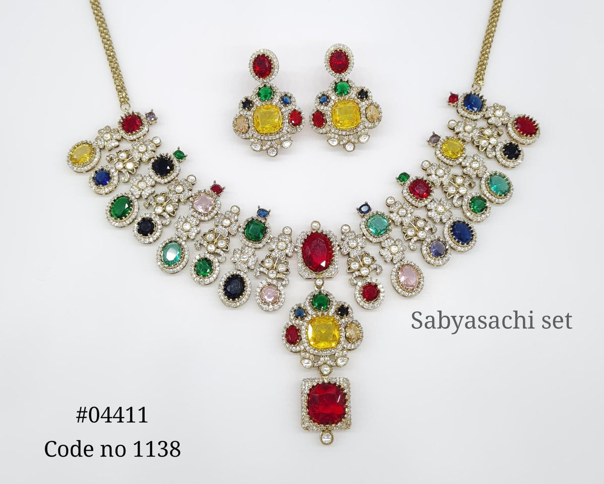 Sabyasachi Necklace 04411 - KRISHNA'S SWETA JEWELLERY