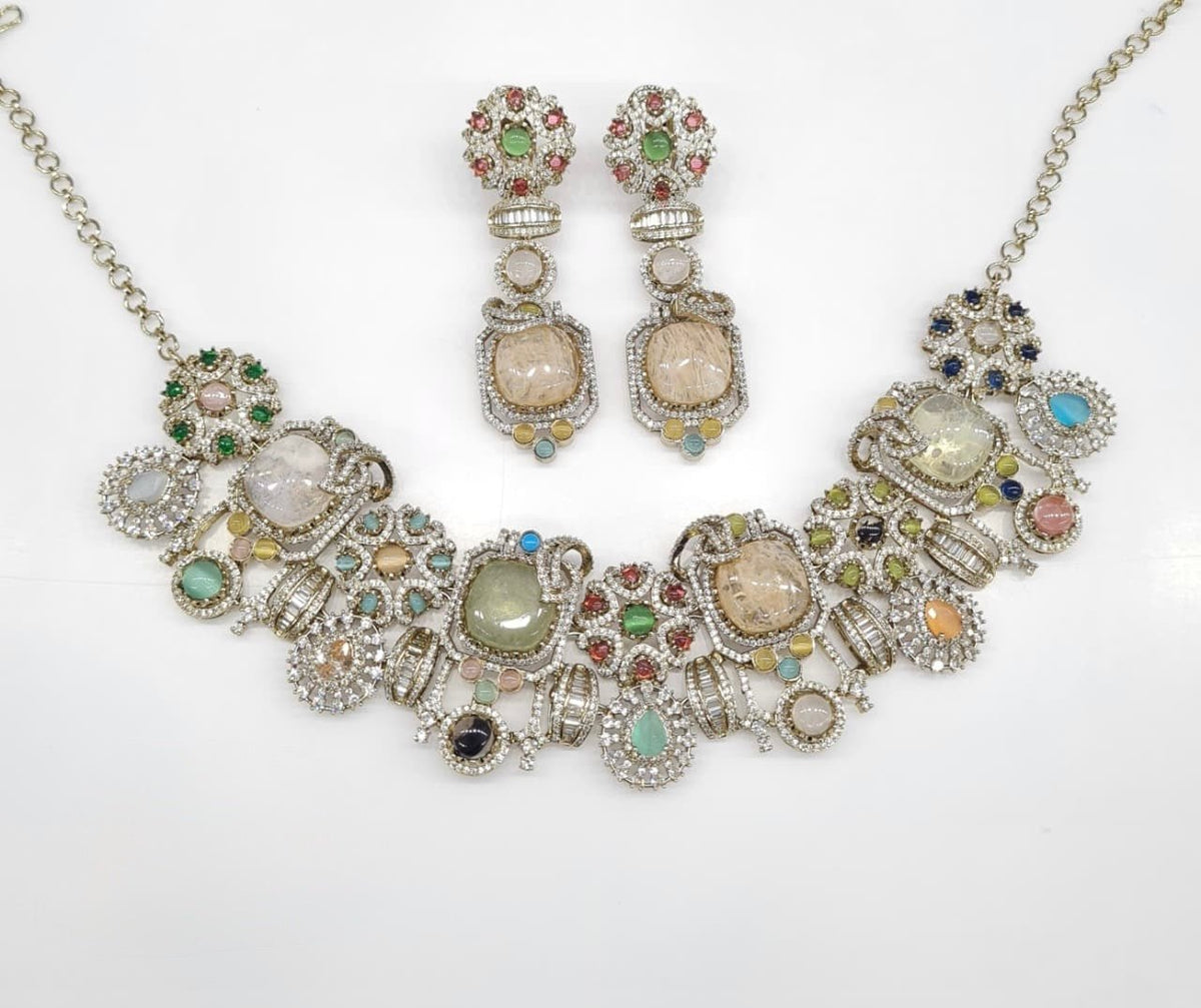 Sabyasachi Necklace 07707 - KRISHNA'S SWETA JEWELLERY