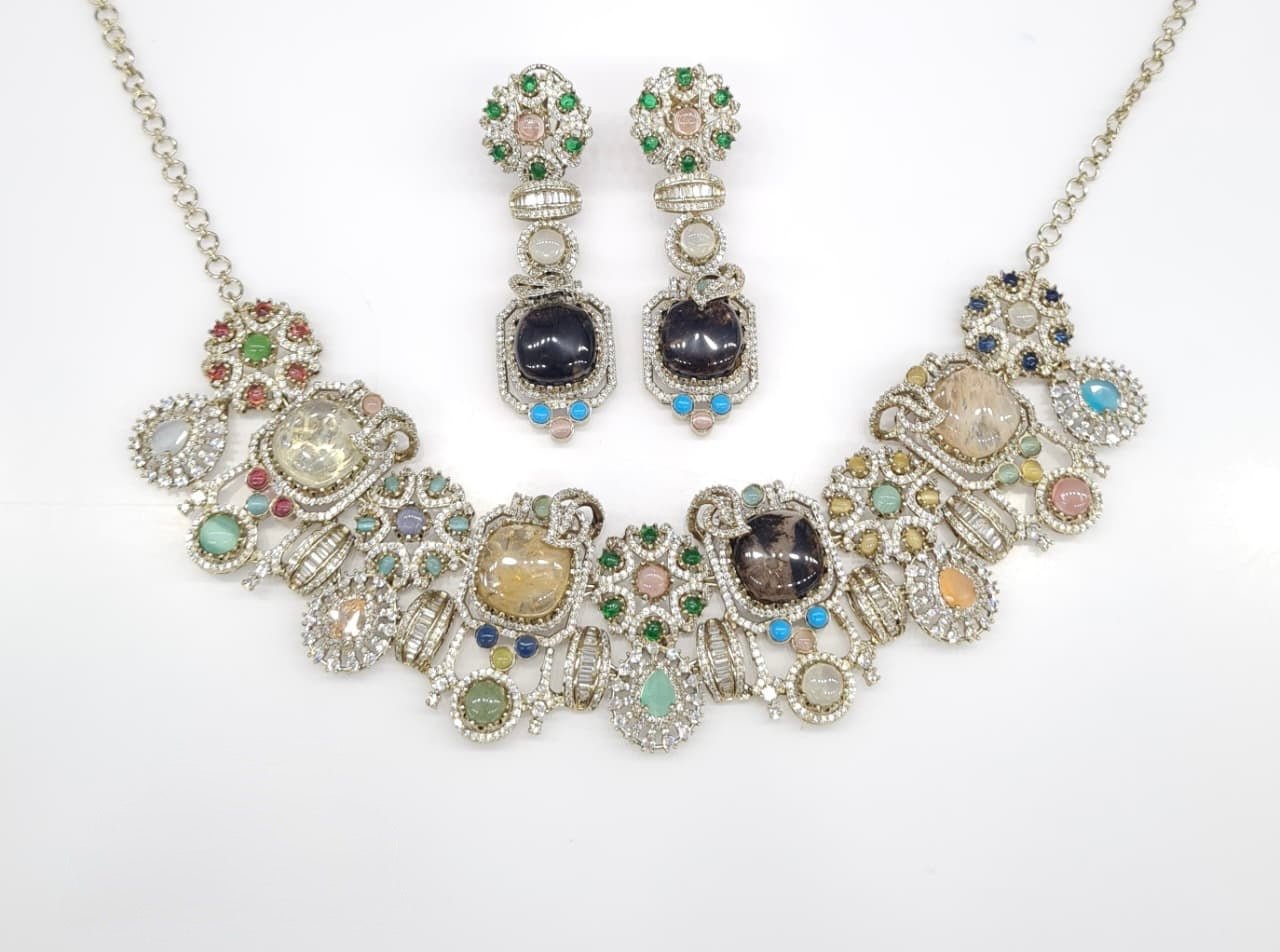 Sabyasachi Necklace 07707 - KRISHNA'S SWETA JEWELLERY