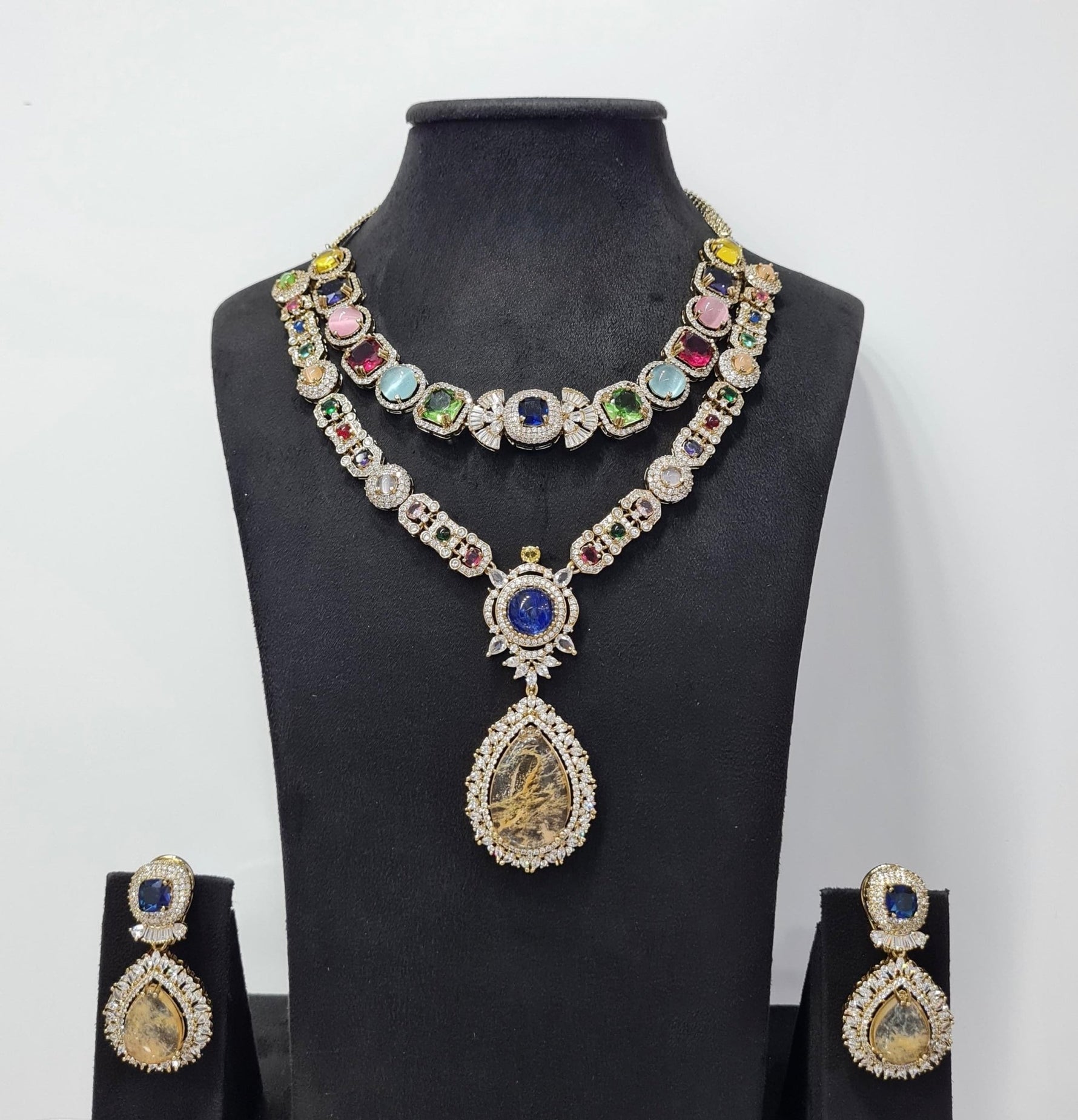 Sabyasachi Necklace 08438 - KRISHNA'S SWETA JEWELLERY