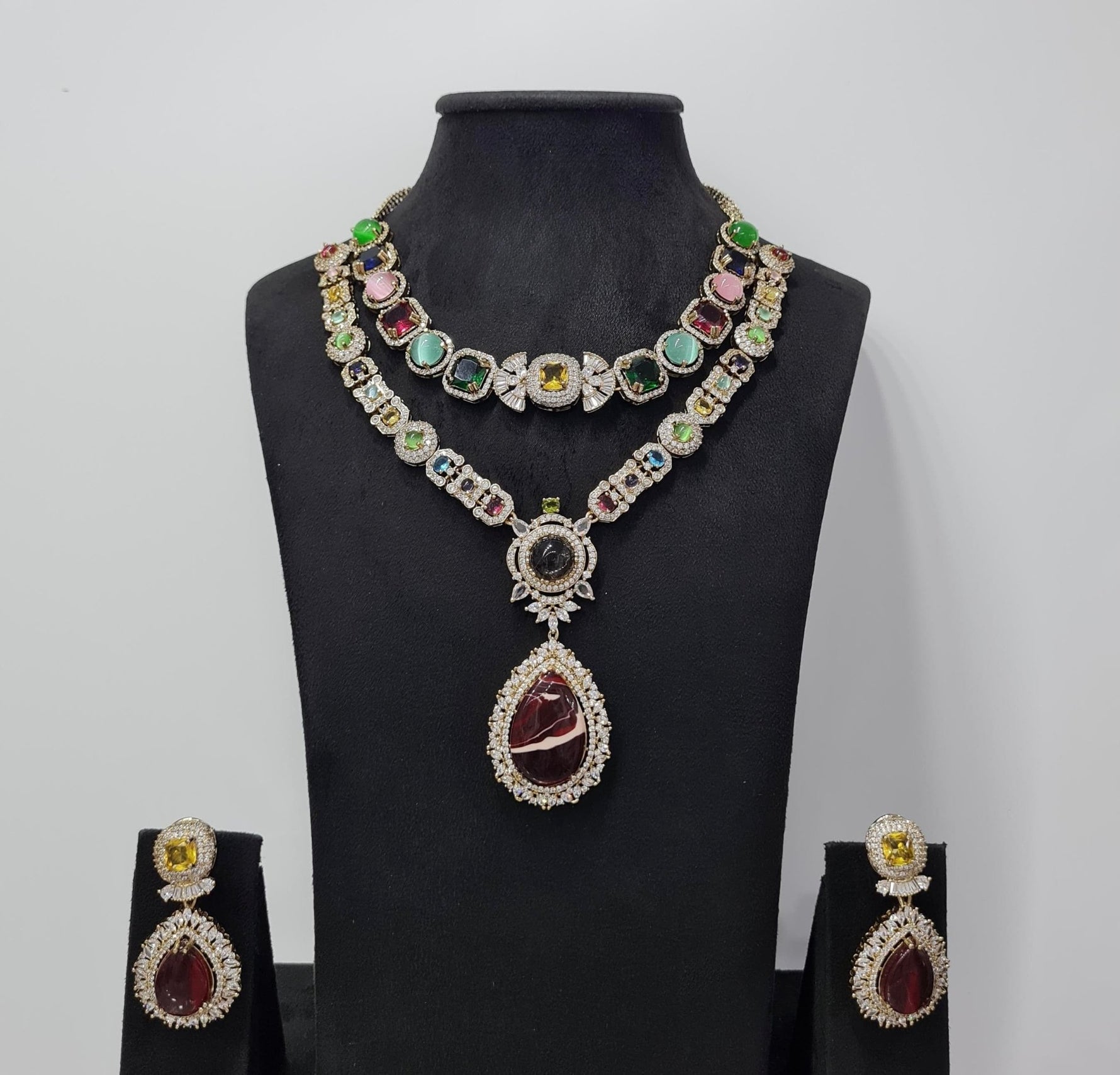 Sabyasachi Necklace 08438 - KRISHNA'S SWETA JEWELLERY