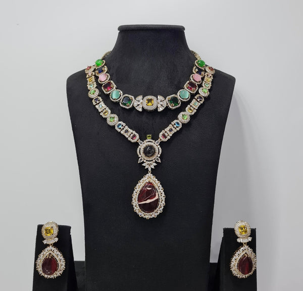 Sabyasachi Necklace 08438 - KRISHNA'S SWETA JEWELLERY