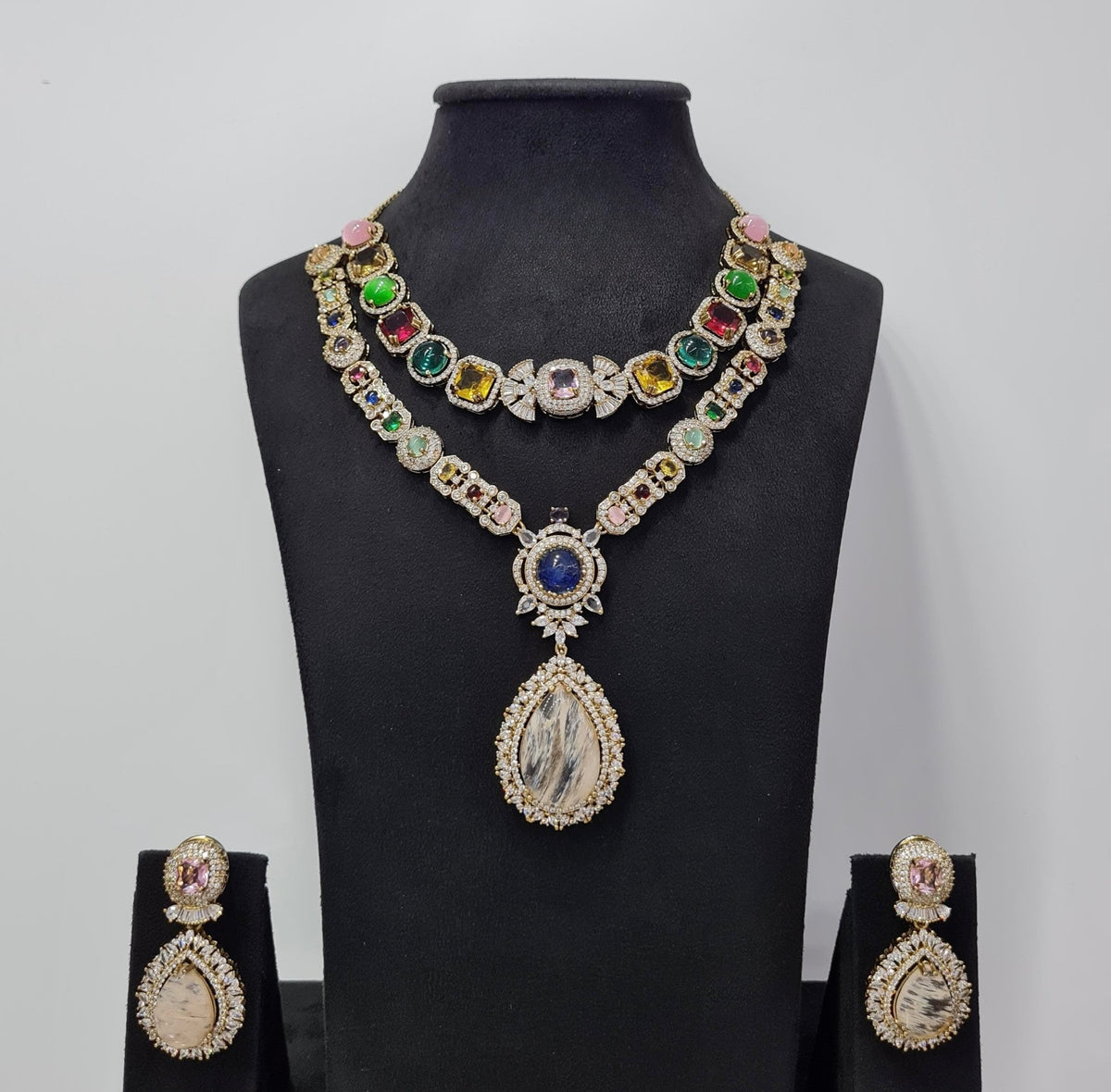 Sabyasachi Necklace 08438 - KRISHNA'S SWETA JEWELLERY