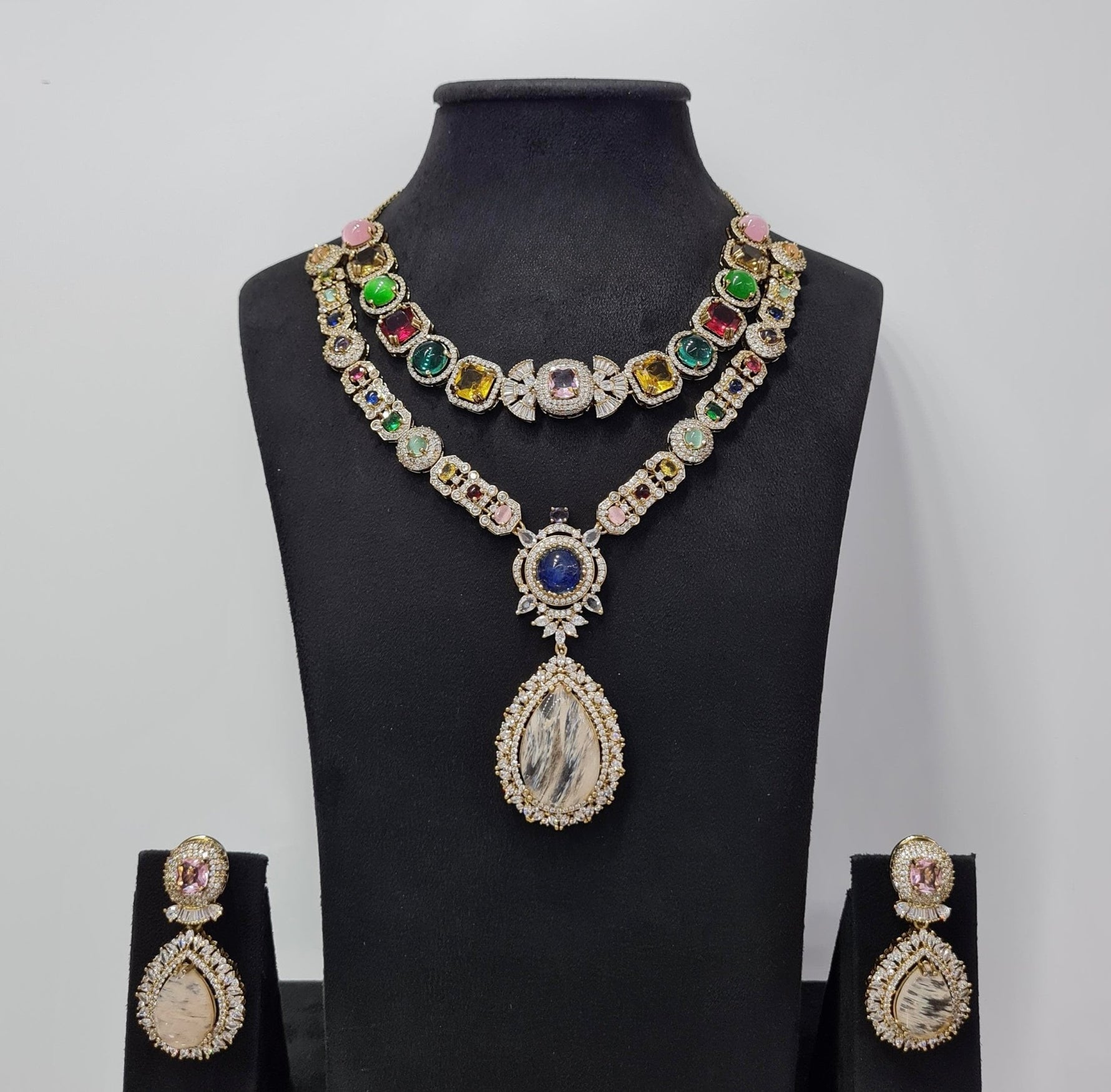 Sabyasachi Necklace 08438 - KRISHNA'S SWETA JEWELLERY