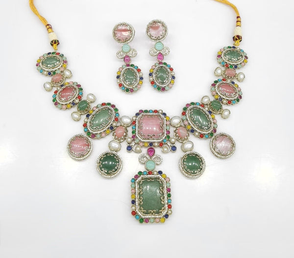 Sabyasachi Necklace 08650 - KRISHNA'S SWETA JEWELLERY