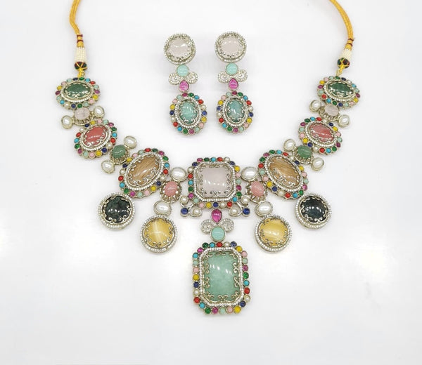 Sabyasachi Necklace 08650 - KRISHNA'S SWETA JEWELLERY