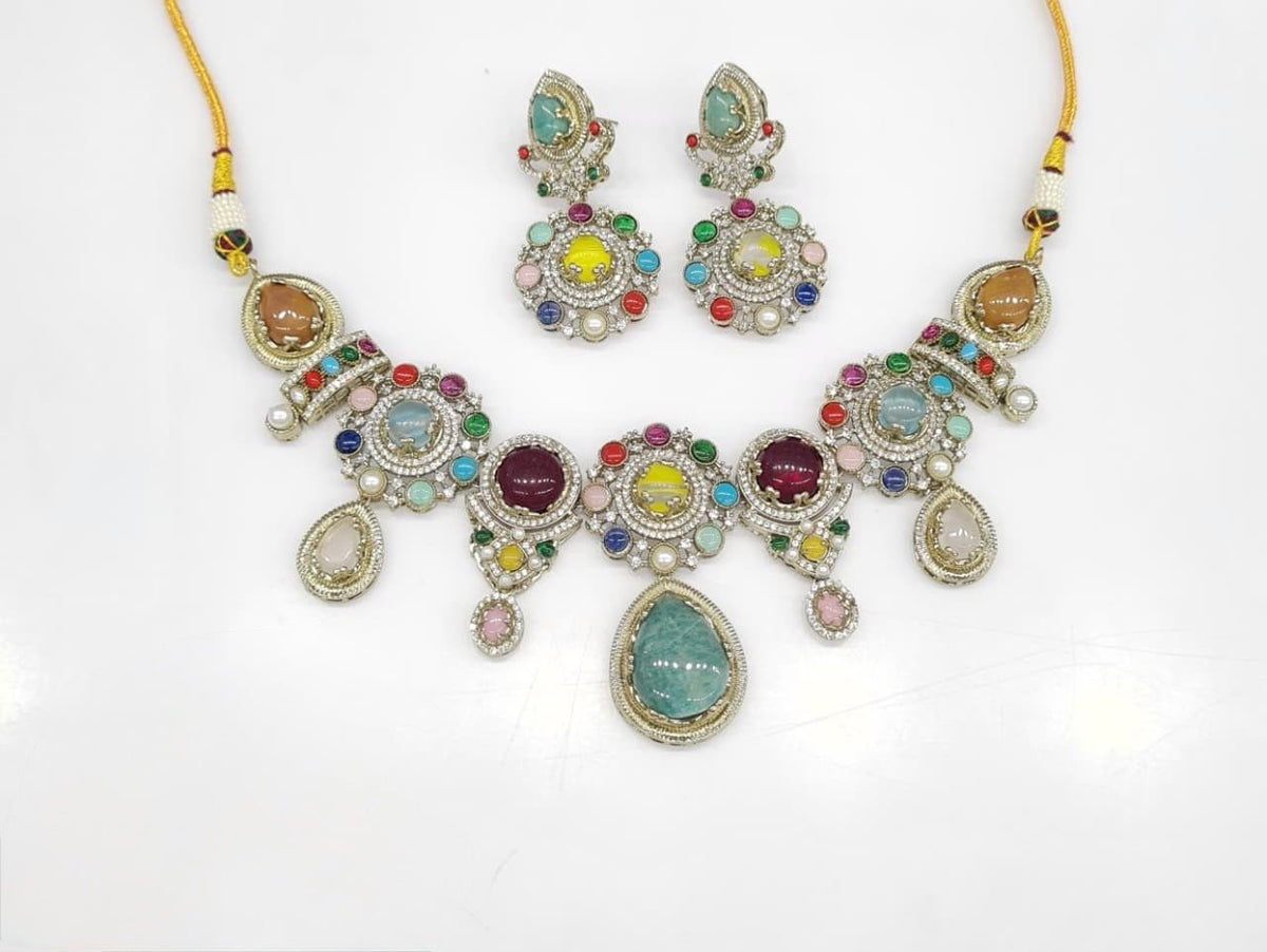 Sabyasachi Necklace 08652 - KRISHNA'S SWETA JEWELLERY