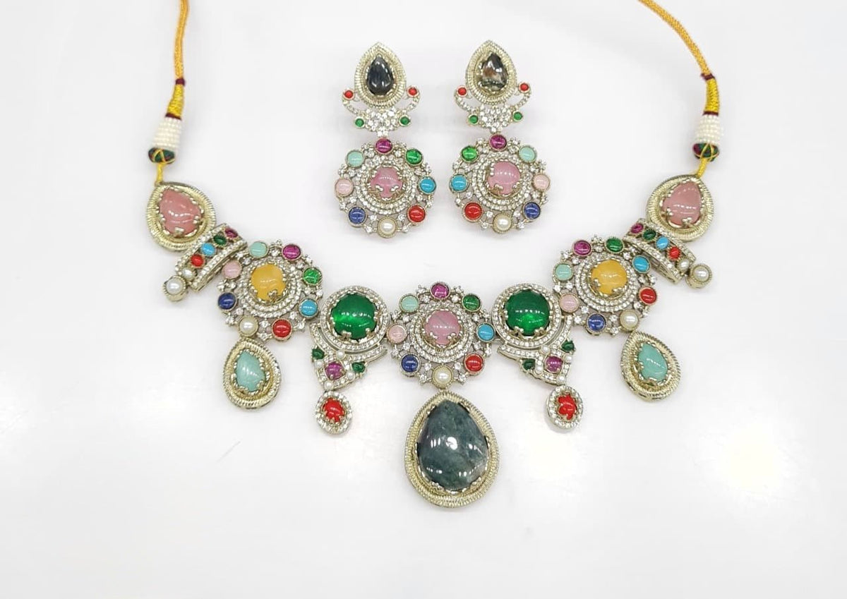 Sabyasachi Necklace 08652 - KRISHNA'S SWETA JEWELLERY