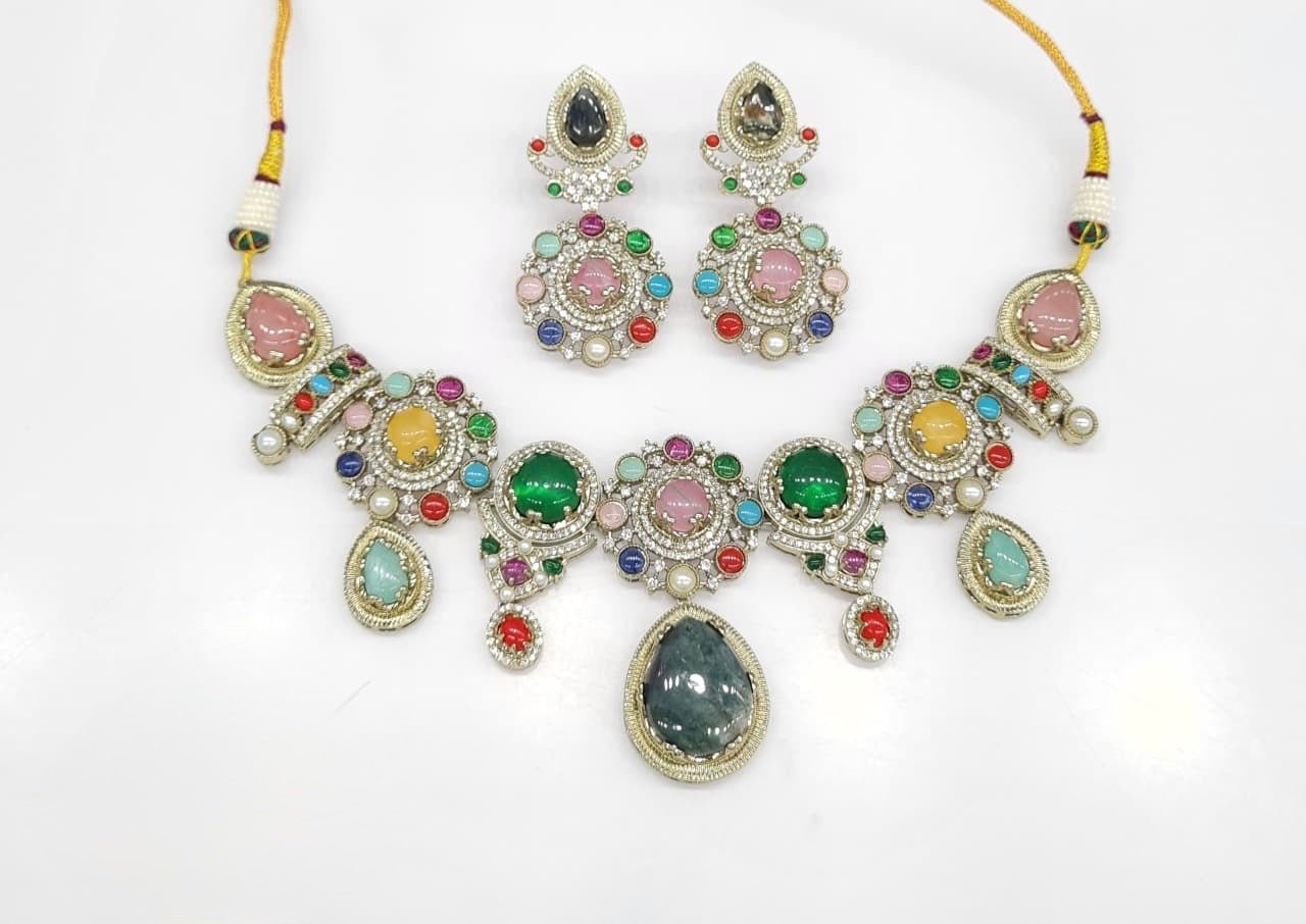 Sabyasachi Necklace 08652 - KRISHNA'S SWETA JEWELLERY