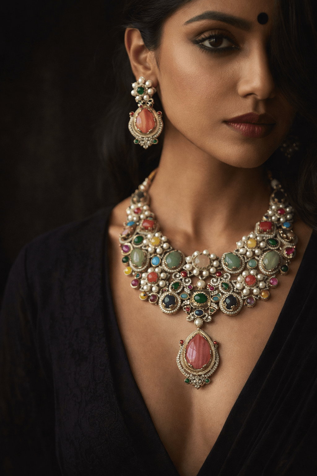 Sabyasachi Necklace 08654 - KRISHNA'S SWETA JEWELLERY