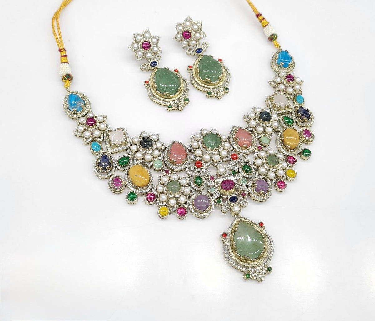 Sabyasachi Necklace 08654 - KRISHNA'S SWETA JEWELLERY