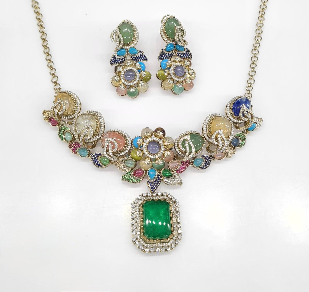 Sabyasachi Necklace 08658 - KRISHNA'S SWETA JEWELLERY