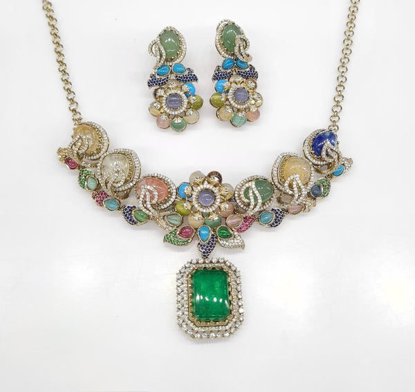 Sabyasachi Necklace 08658 - KRISHNA'S SWETA JEWELLERY
