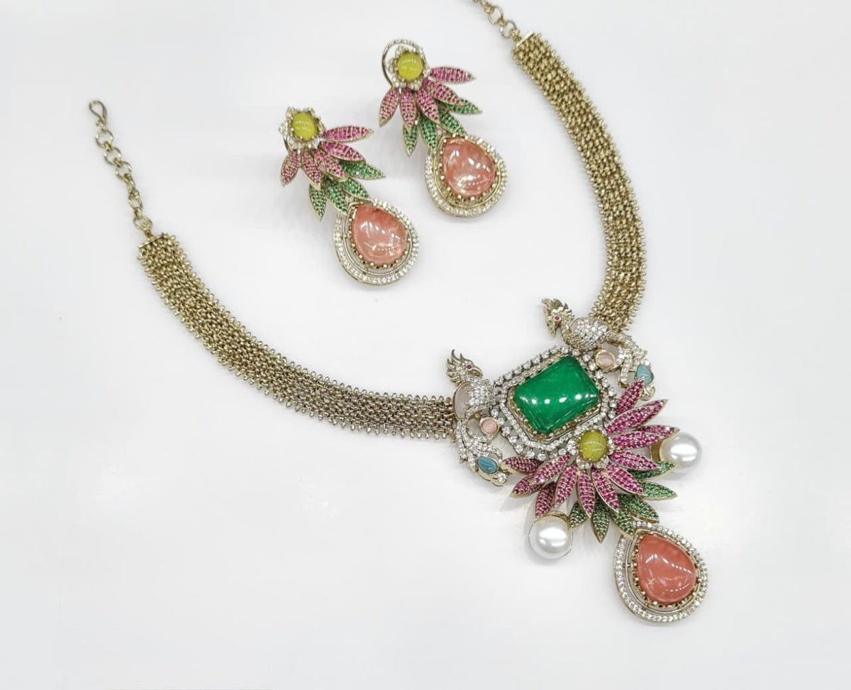 Sabyasachi Necklace 08659 - KRISHNA'S SWETA JEWELLERY
