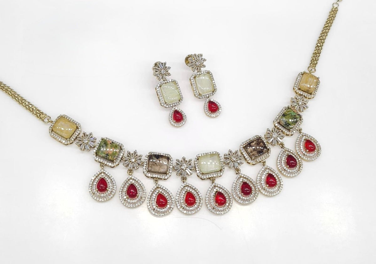 Sabyasachi Necklace 08724 - KRISHNA'S SWETA JEWELLERY