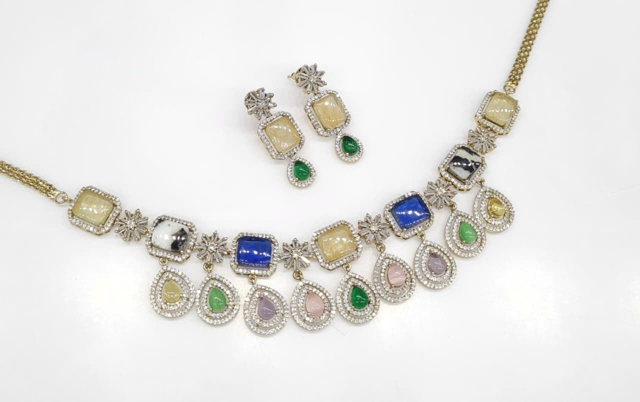 Sabyasachi Necklace 08724 - KRISHNA'S SWETA JEWELLERY