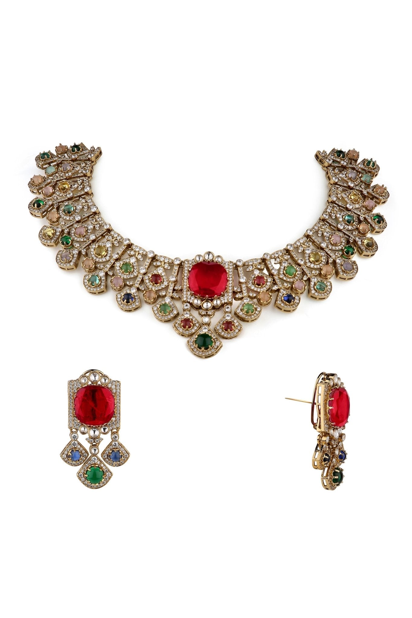 Sabyasachi Necklace 08727 - KRISHNA'S SWETA JEWELLERY
