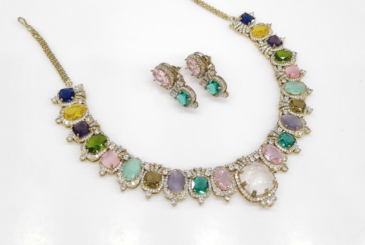 Sabyasachi Necklace 08728 - KRISHNA'S SWETA JEWELLERY