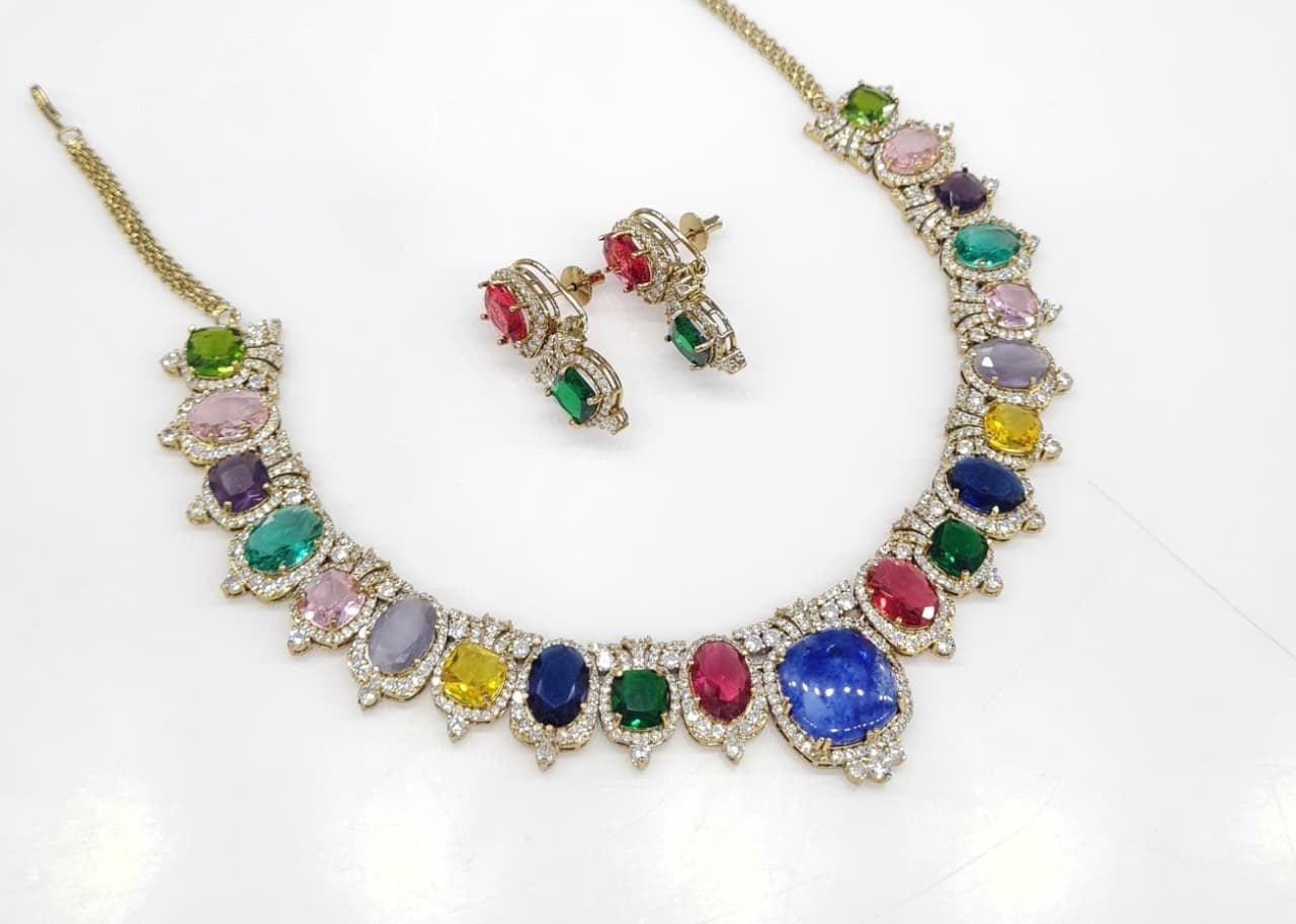 Sabyasachi Necklace 08728 - KRISHNA'S SWETA JEWELLERY