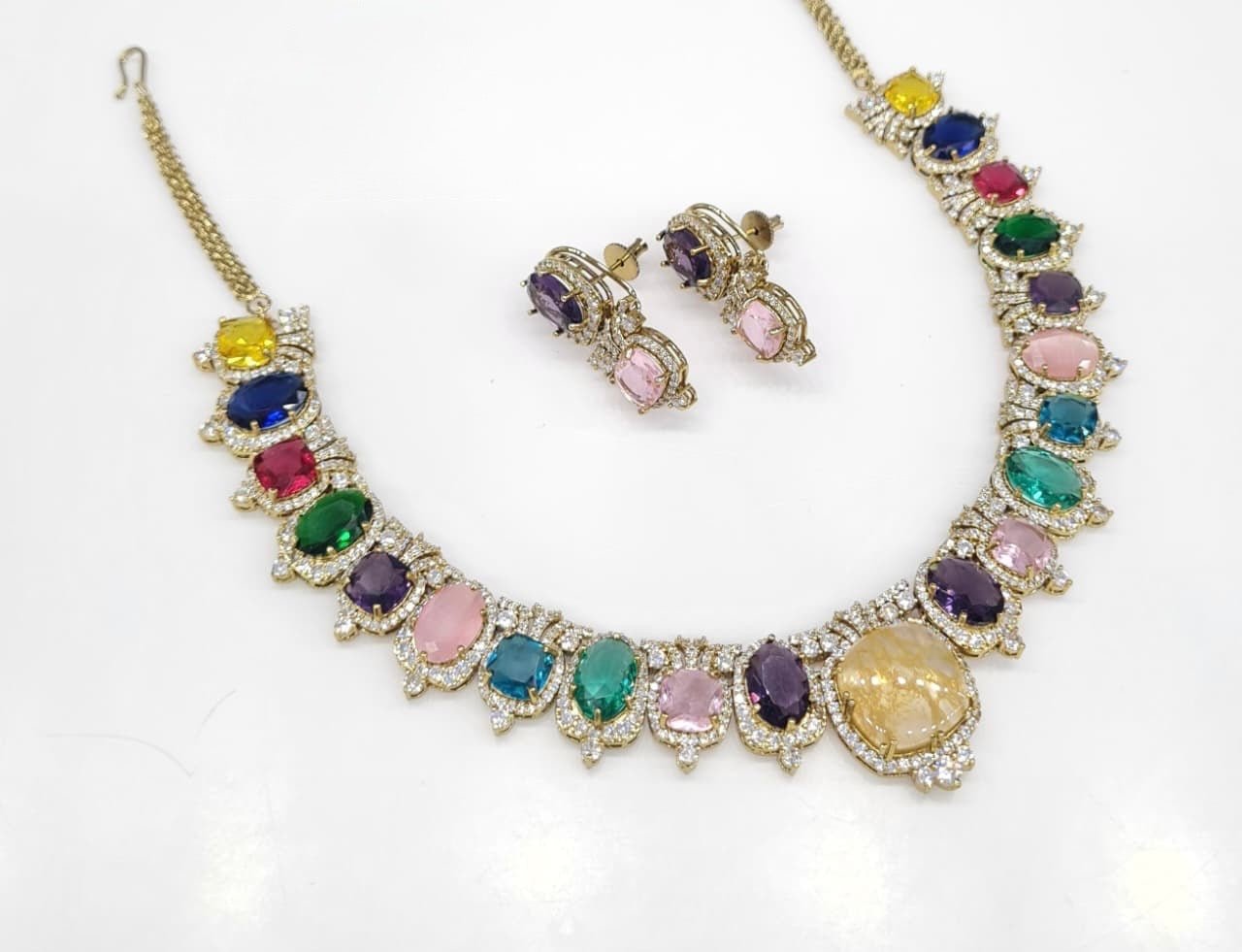 Sabyasachi Necklace 08728 - KRISHNA'S SWETA JEWELLERY