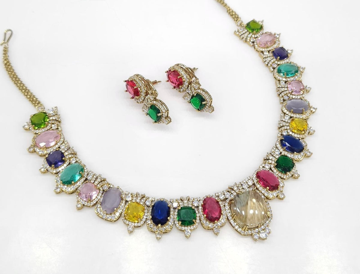 Sabyasachi Necklace 08728 - KRISHNA'S SWETA JEWELLERY