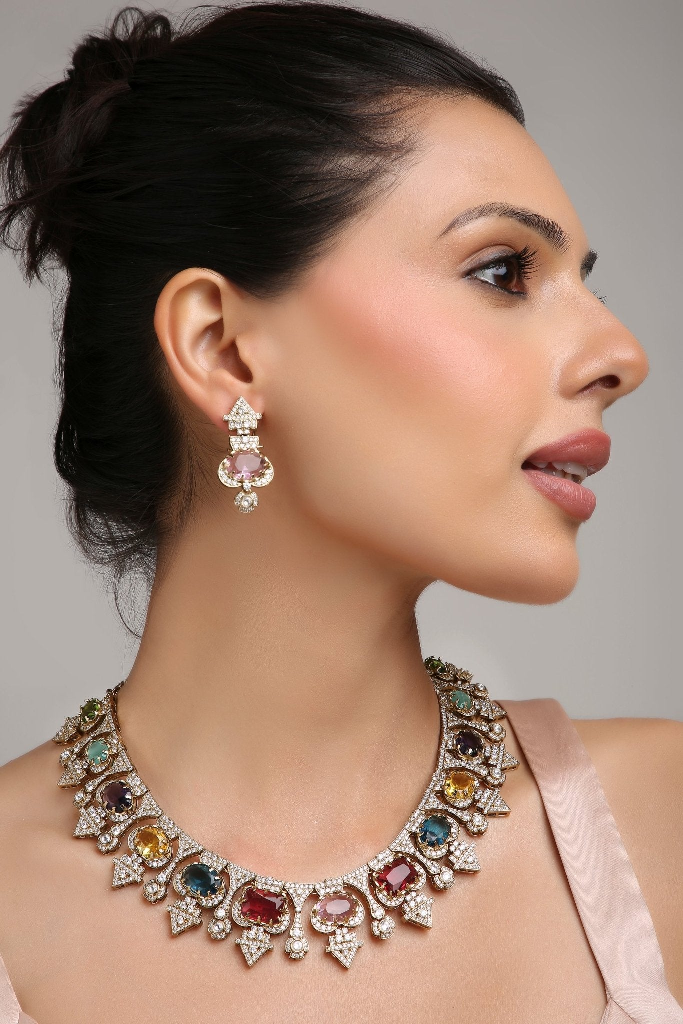 Sabyasachi Necklace 08729 - KRISHNA'S SWETA JEWELLERY