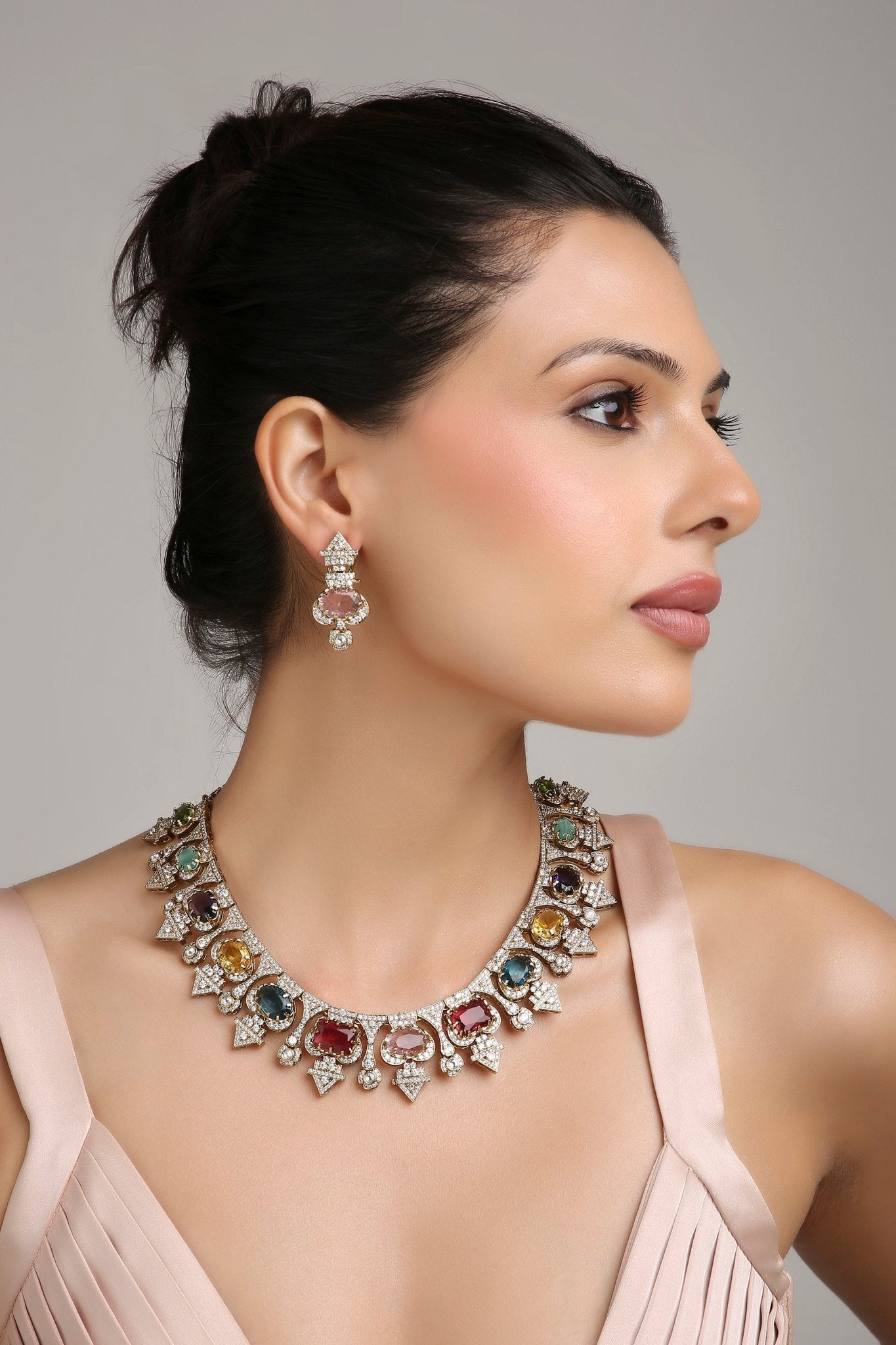 Sabyasachi Necklace 08729 - KRISHNA'S SWETA JEWELLERY