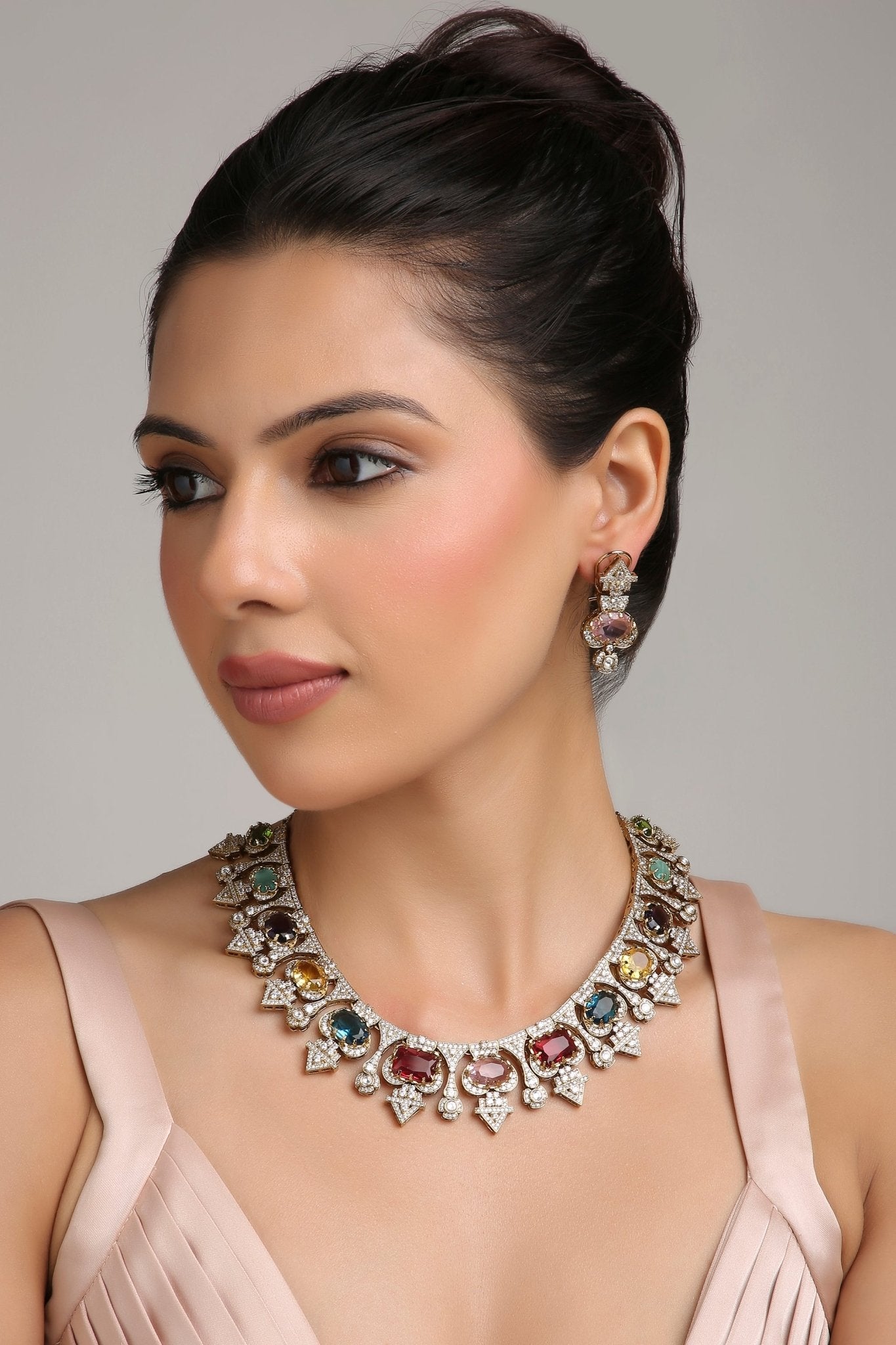 Sabyasachi Necklace 08729 - KRISHNA'S SWETA JEWELLERY