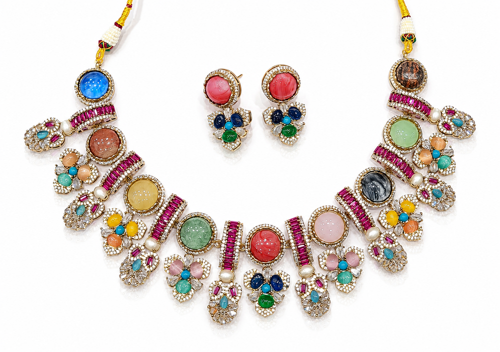 Sabyasachi Necklace 10590 - KRISHNA'S SWETA JEWELLERY