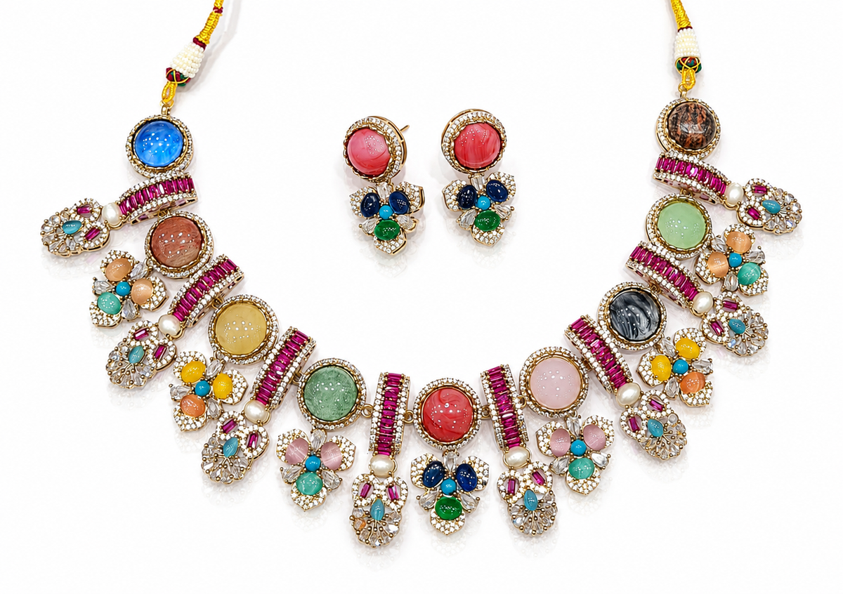 Sabyasachi Necklace 10590 - KRISHNA'S SWETA JEWELLERY