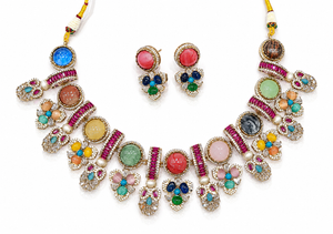 Sabyasachi Necklace 10590 - KRISHNA'S SWETA JEWELLERY