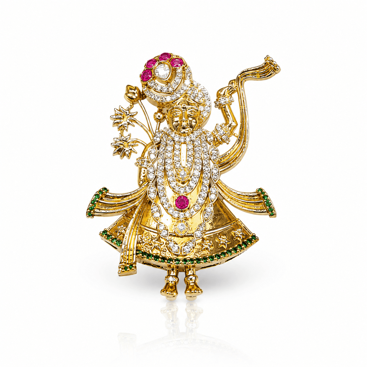 Shreenathji Brooch 11180 - KRISHNA'S SWETA JEWELLERY