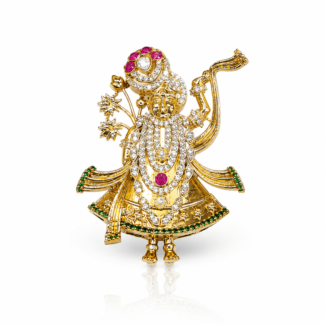 Shreenathji Brooch 11180 - KRISHNA'S SWETA JEWELLERY